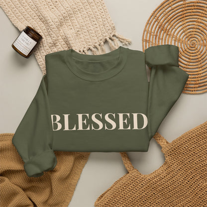 Women’s Blessed Sweatshirt, Fall Thanksgiving Graphic Crewneck, Grateful Autumn Shirt for Women