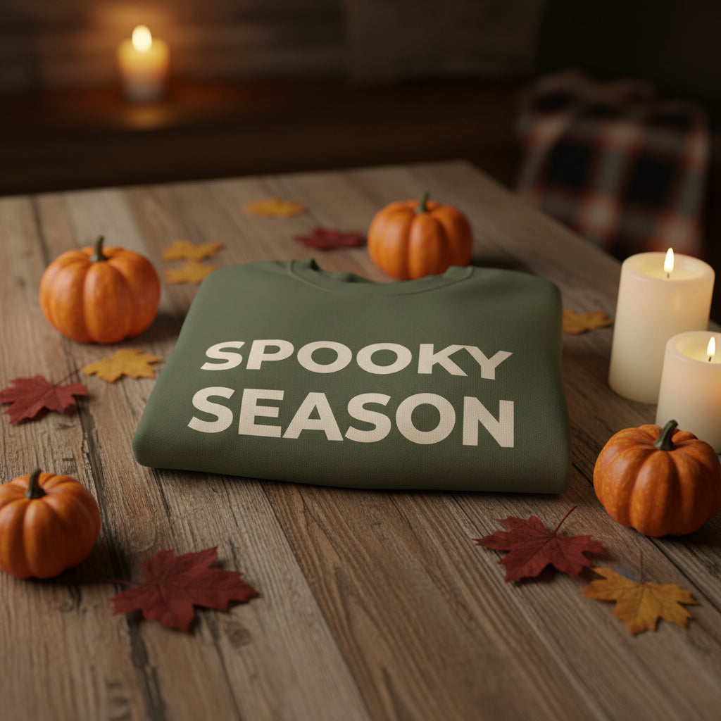 Women’s Spooky Season Sweatshirt, Halloween Graphic Crewneck, Fall Shirt