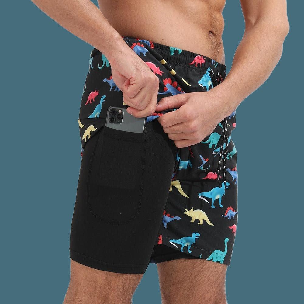 Ancient Dinosaur AquaFlex Men's Swim Shorts | JHB Marketplace