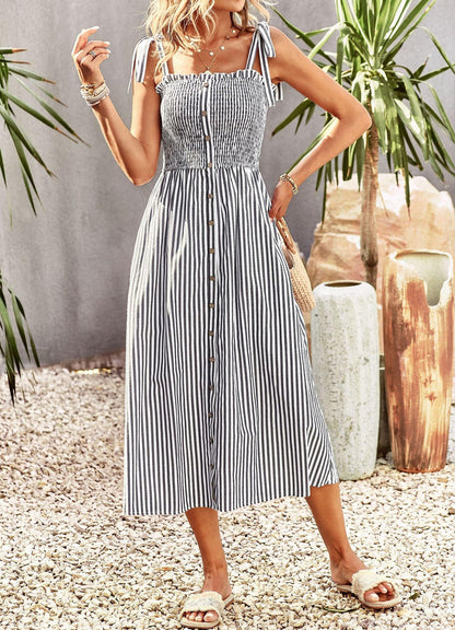 Elegant Striped Sundress — Perfect Summer Dress