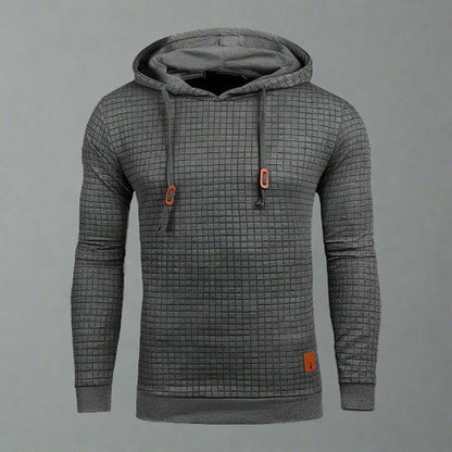 Woven Pattern Hooded Sweatshirt — Mens Hooded Sweatshirt