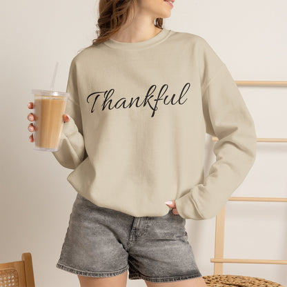 Thankful Crewneck Sweatshirt — Cozy Thanksgiving Pullover