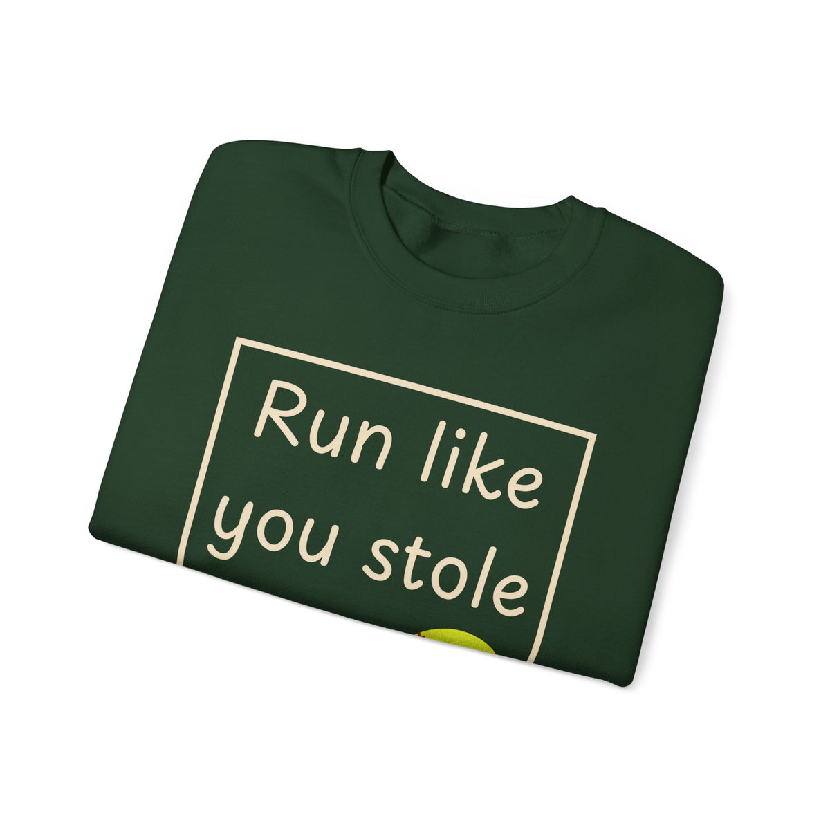 Run Like You Stole It Softball Crewneck Sweatshirt