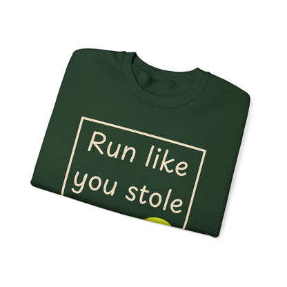 Run Like You Stole It Softball Crewneck Sweatshirt