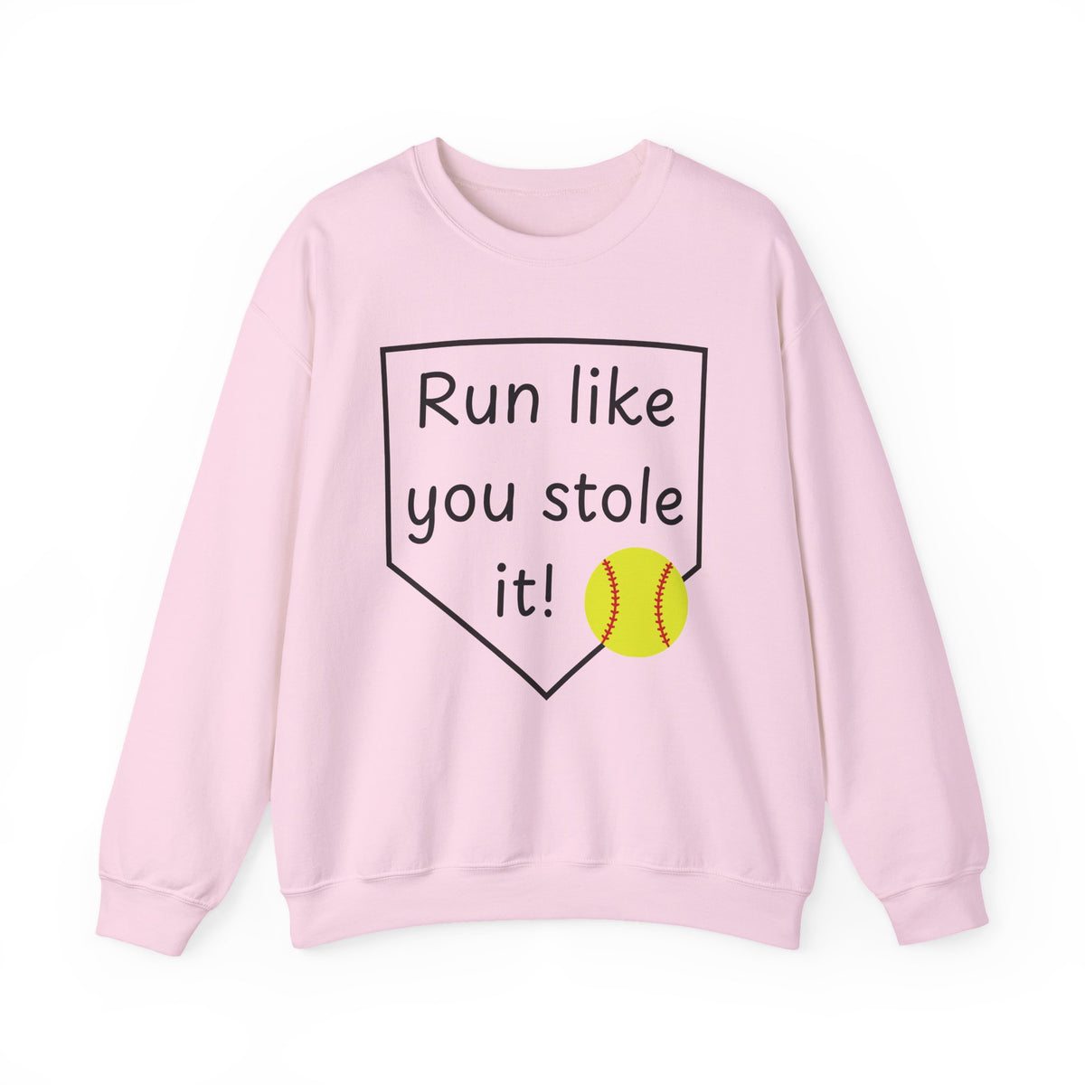Run Like You Stole It Softball Crewneck Sweatshirt