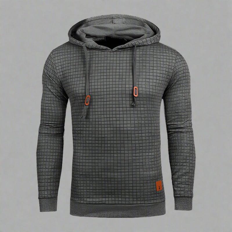 Woven Pattern Hooded Sweatshirt — Mens Hooded Sweatshirt