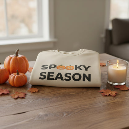 Women’s Spooky Season Pumpkin Sweatshirt, Halloween Graphic Crewneck, Fall Shirt