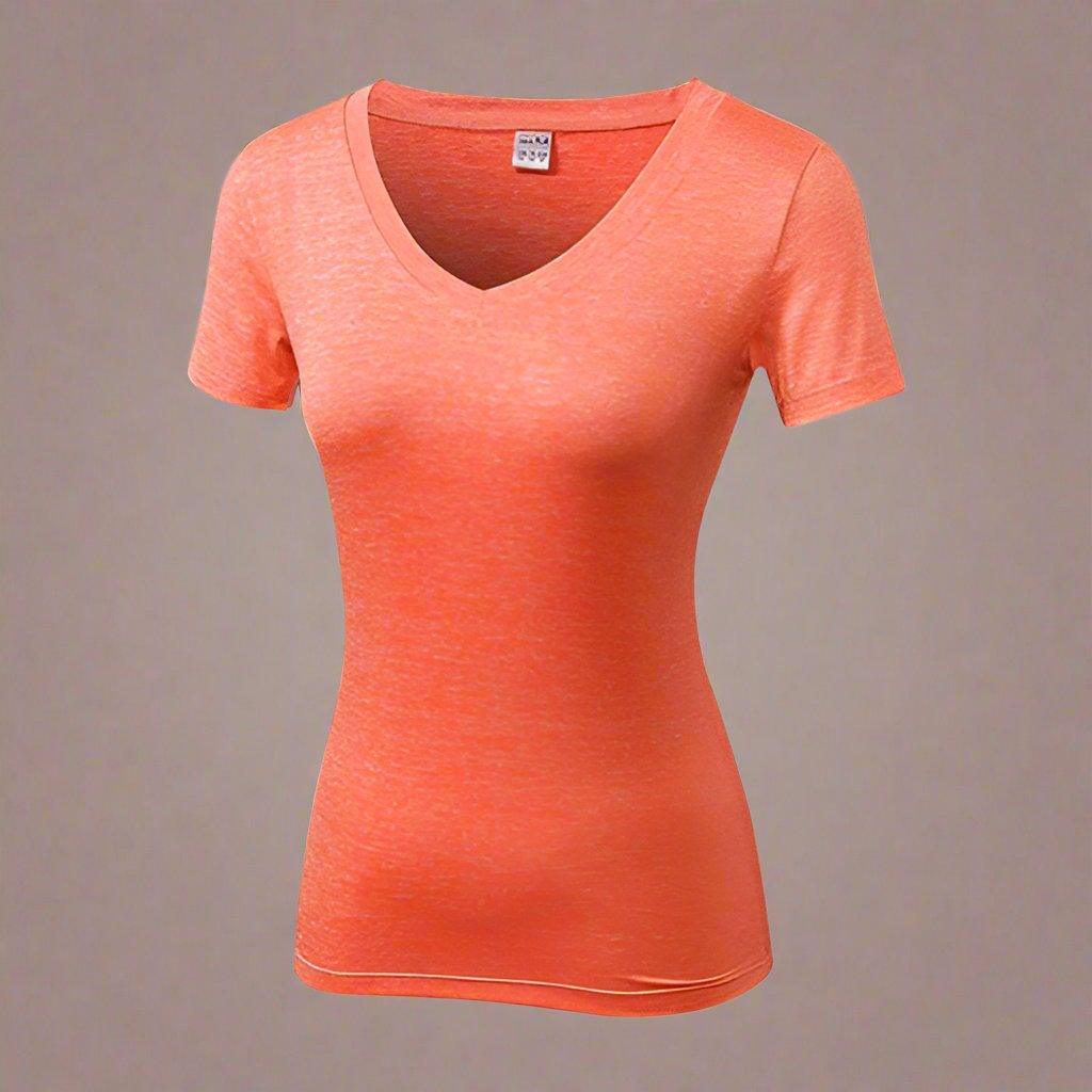 Women's V-Neck Sport Tee – Comfortable, Stylish Activewear Essential