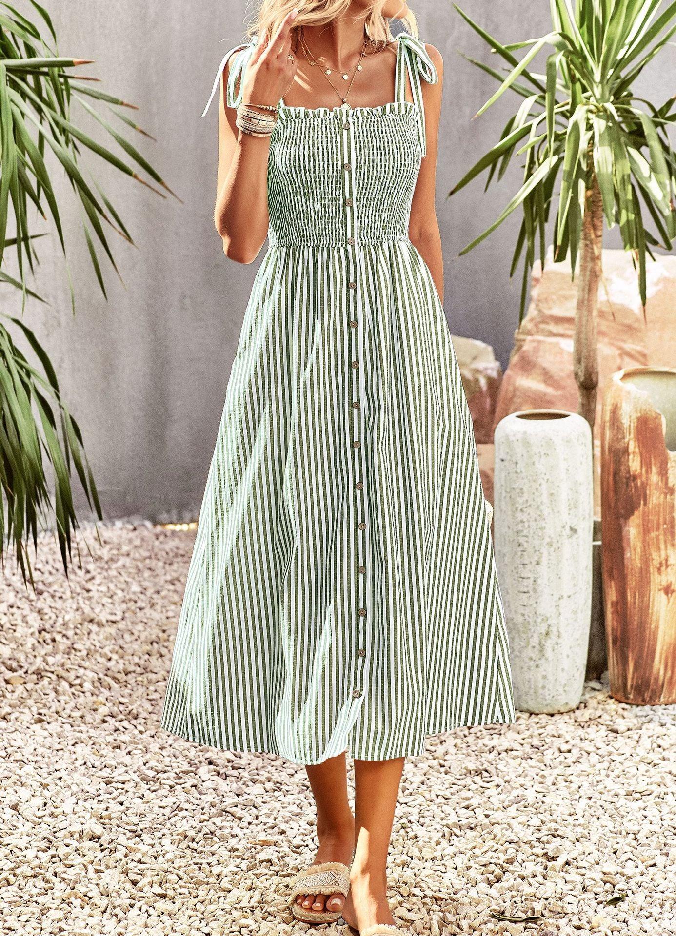 Elegant Striped Sundress — Perfect Summer Dress