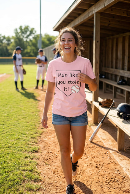 Run Like You Stole It Baseball Graphic Tee