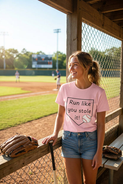 Run Like You Stole It Baseball Graphic Tee