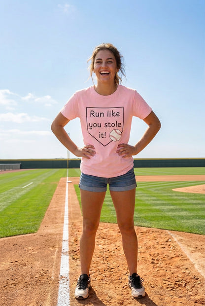 Run Like You Stole It Baseball Graphic Tee