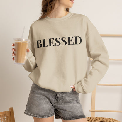 Women’s Blessed Sweatshirt, Fall Thanksgiving Graphic Crewneck, Grateful Autumn Shirt for Women