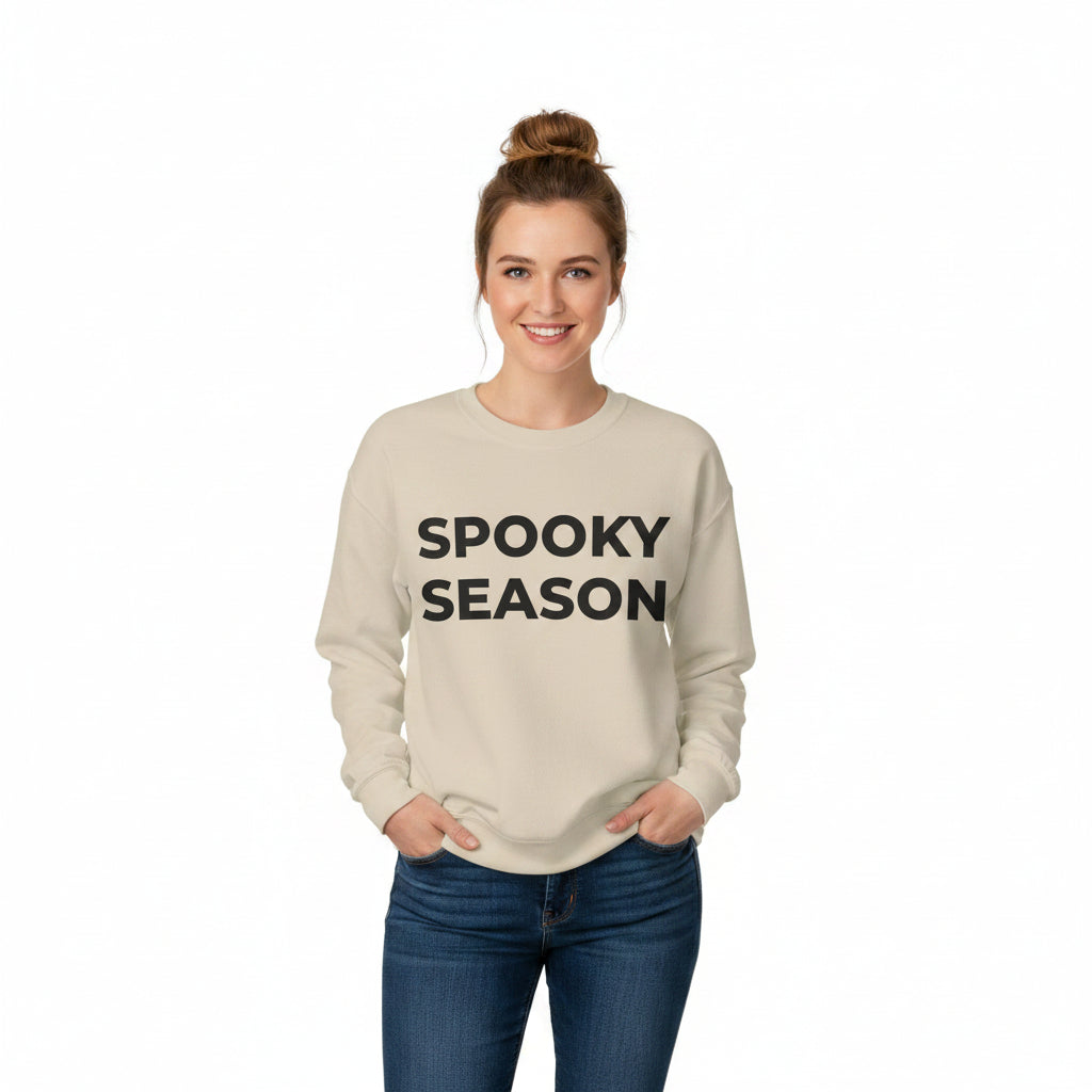 Women’s Spooky Season Sweatshirt, Halloween Graphic Crewneck, Fall Shirt