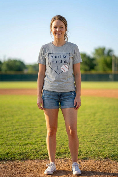 Run Like You Stole It Baseball Graphic Tee