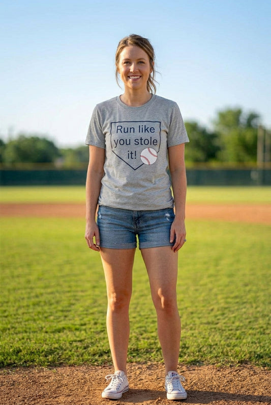 Run Like You Stole It Baseball Graphic Tee