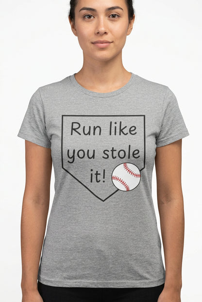Run Like You Stole It Baseball Graphic Tee