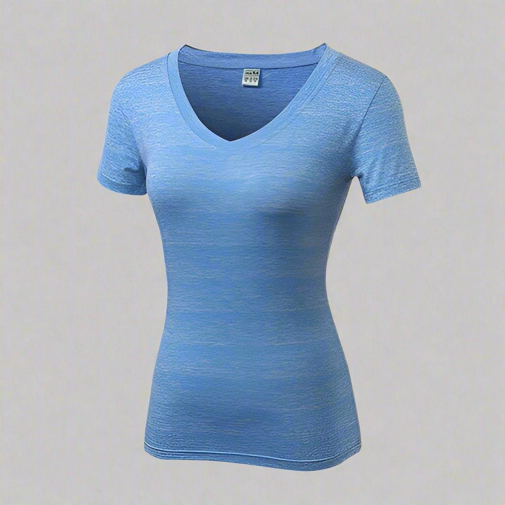 Women's V-Neck Sport Tee – Comfortable, Stylish Activewear Essential