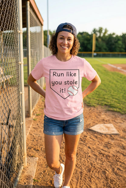 Run Like You Stole It Baseball Graphic Tee