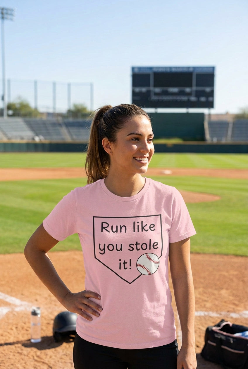 Run Like You Stole It Baseball Graphic Tee