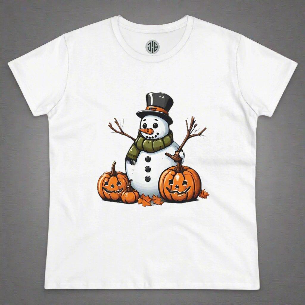 Frosty & Jack-O'-Lantern Halloween Tee — Women's T-shirt