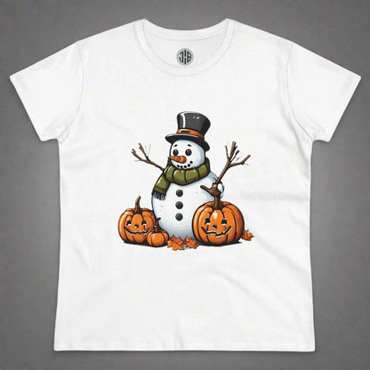 Frosty & Jack-O'-Lantern Halloween Tee — Women's T-shirt