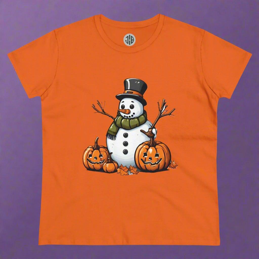 Frosty & Jack-O'-Lantern Halloween Tee — Women's T-shirt