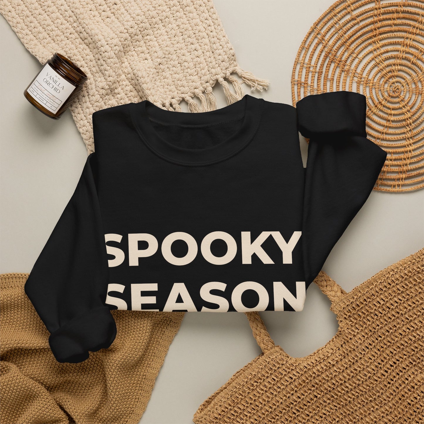 Women’s Spooky Season Sweatshirt, Halloween Graphic Crewneck, Fall Shirt