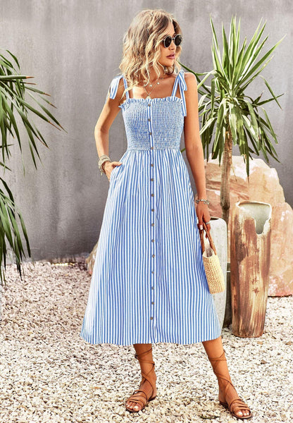 Elegant Striped Sundress — Perfect Summer Dress