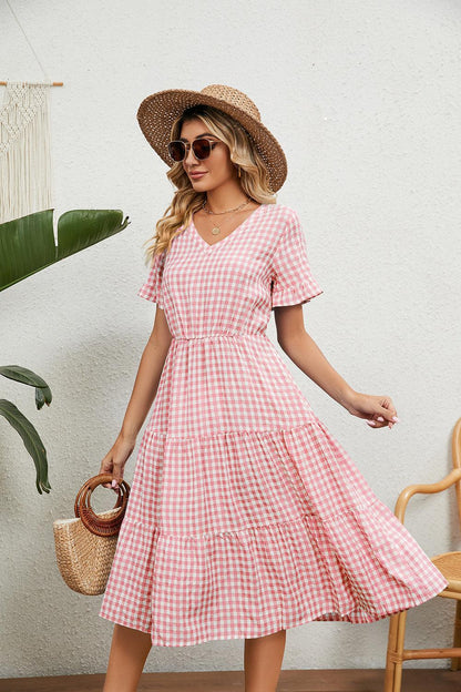 Plaid Perfection — Stylish & Playful Summer Dress for Women