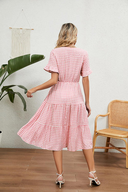 Plaid Perfection — Stylish & Playful Summer Dress for Women