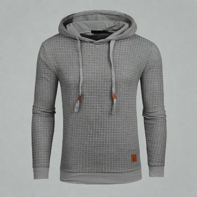 Woven Pattern Hooded Sweatshirt — Mens Hooded Sweatshirt