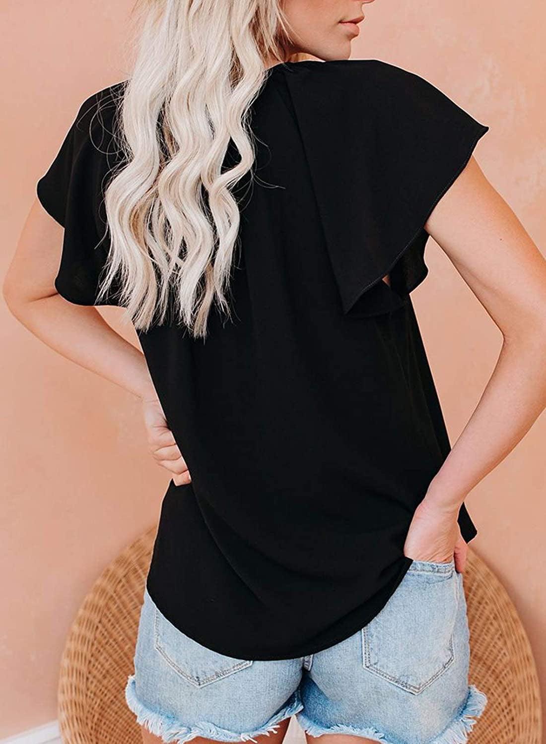 Chic Short Sleeve V-Neck Ladies Blouse | Timeless Fashion