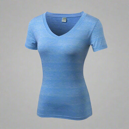 Women's V-Neck Sport Tee – Comfortable, Stylish Activewear Essential