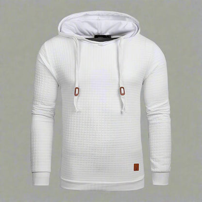 Woven Pattern Hooded Sweatshirt — Mens Hooded Sweatshirt