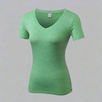 Women's V-Neck Sport Tee – Comfortable, Stylish Activewear Essential