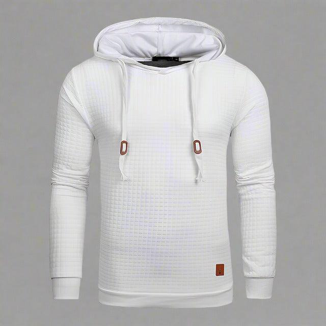 Woven Pattern Hooded Sweatshirt — Mens Hooded Sweatshirt