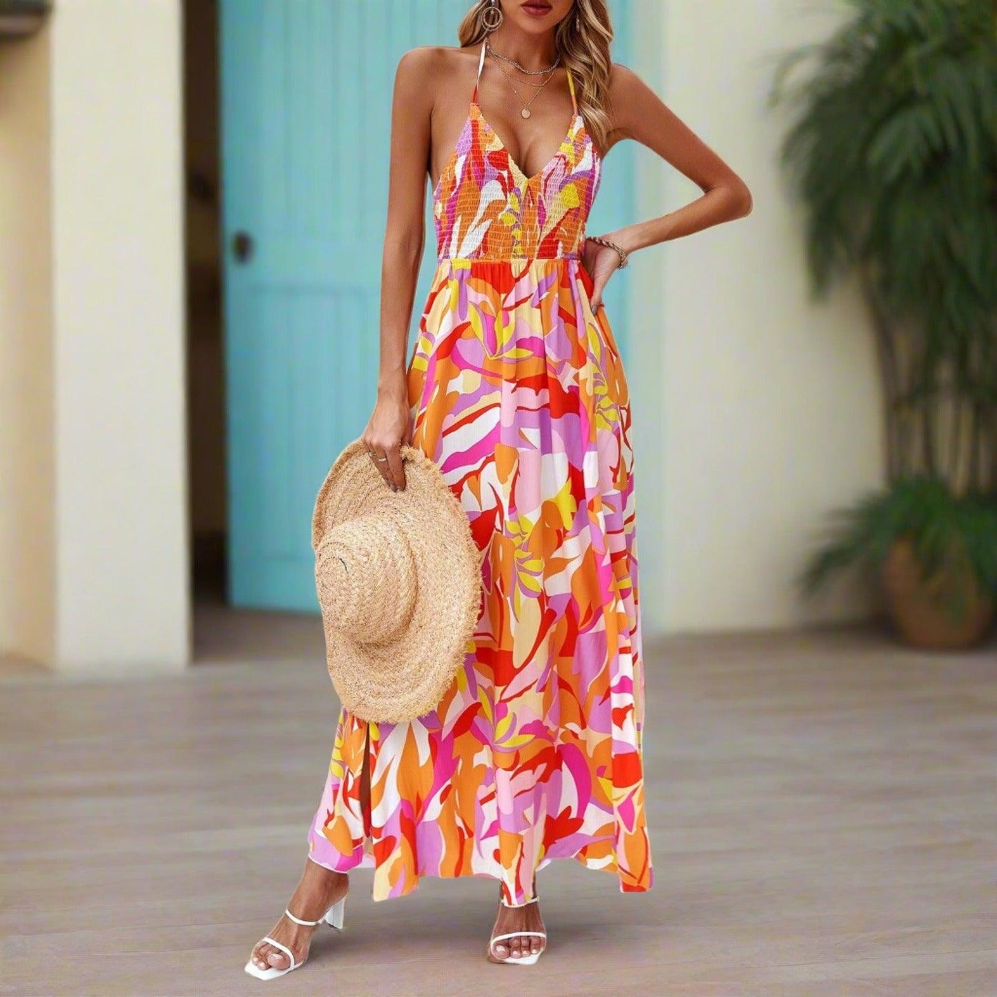 Sunrise Escape Halter Dress — Womens's Summer Dress