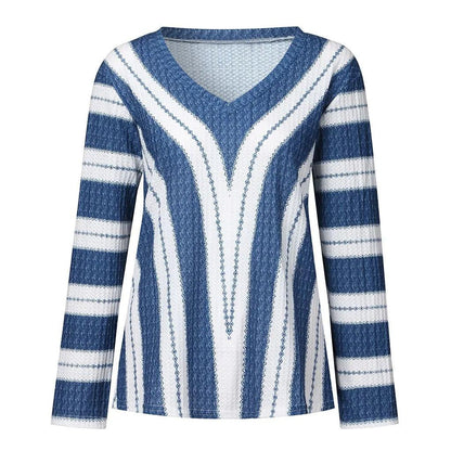 Casual Knitted Loose V-Neck Sweater — Cozy Women's Sweater