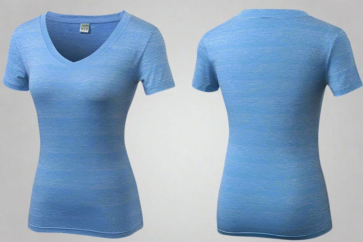 Women's V-Neck Sport Tee – Comfortable, Stylish Activewear Essential