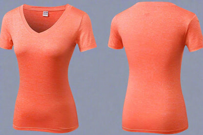 Women's V-Neck Sport Tee – Comfortable, Stylish Activewear Essential