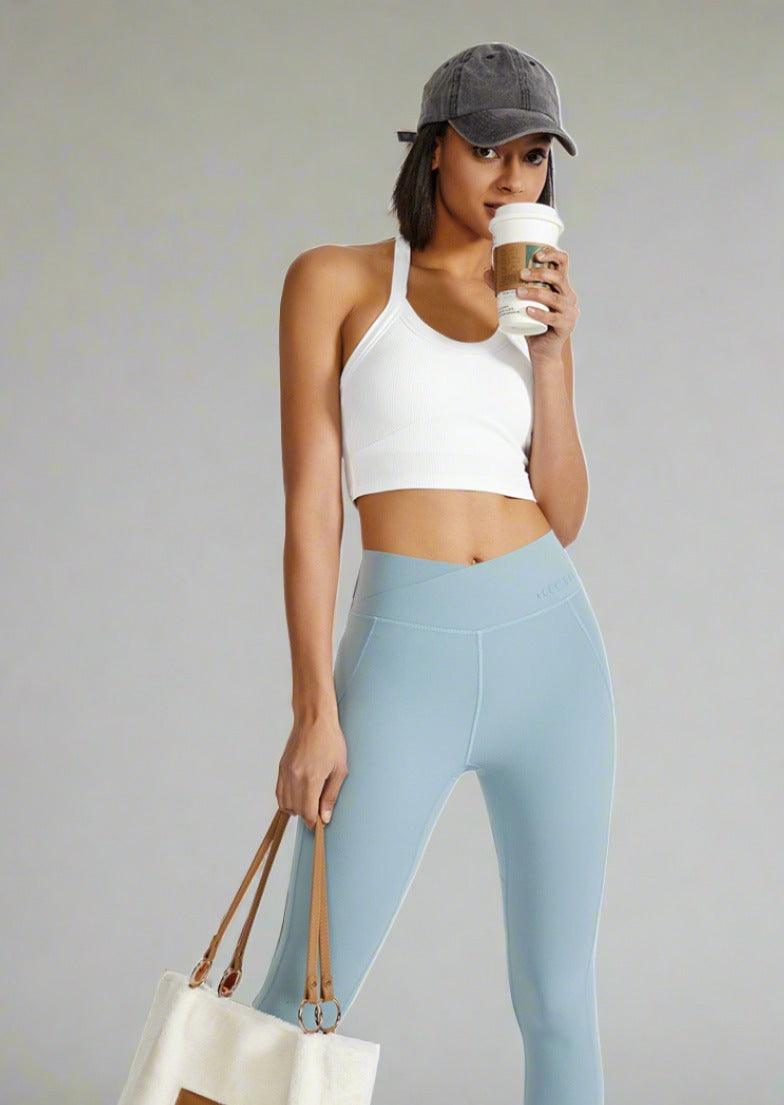 Ribbed Halter Neck Sports Bra | JHB Marketplace