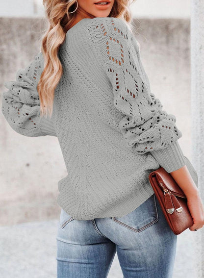 ComfyKnit Round Neck Ribbed Sweater — Off Shoulder Sweater