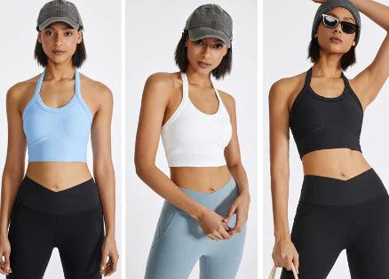 Ribbed Halter Neck Sports Bra | JHB Marketplace