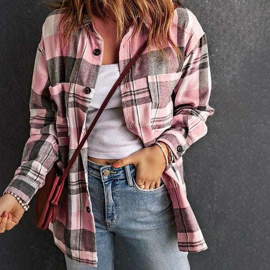 Pink Plaid Flannel — Casual Chic Women's Flannel