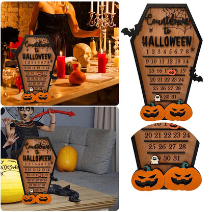 Enchanting Wooden Halloween Calendar