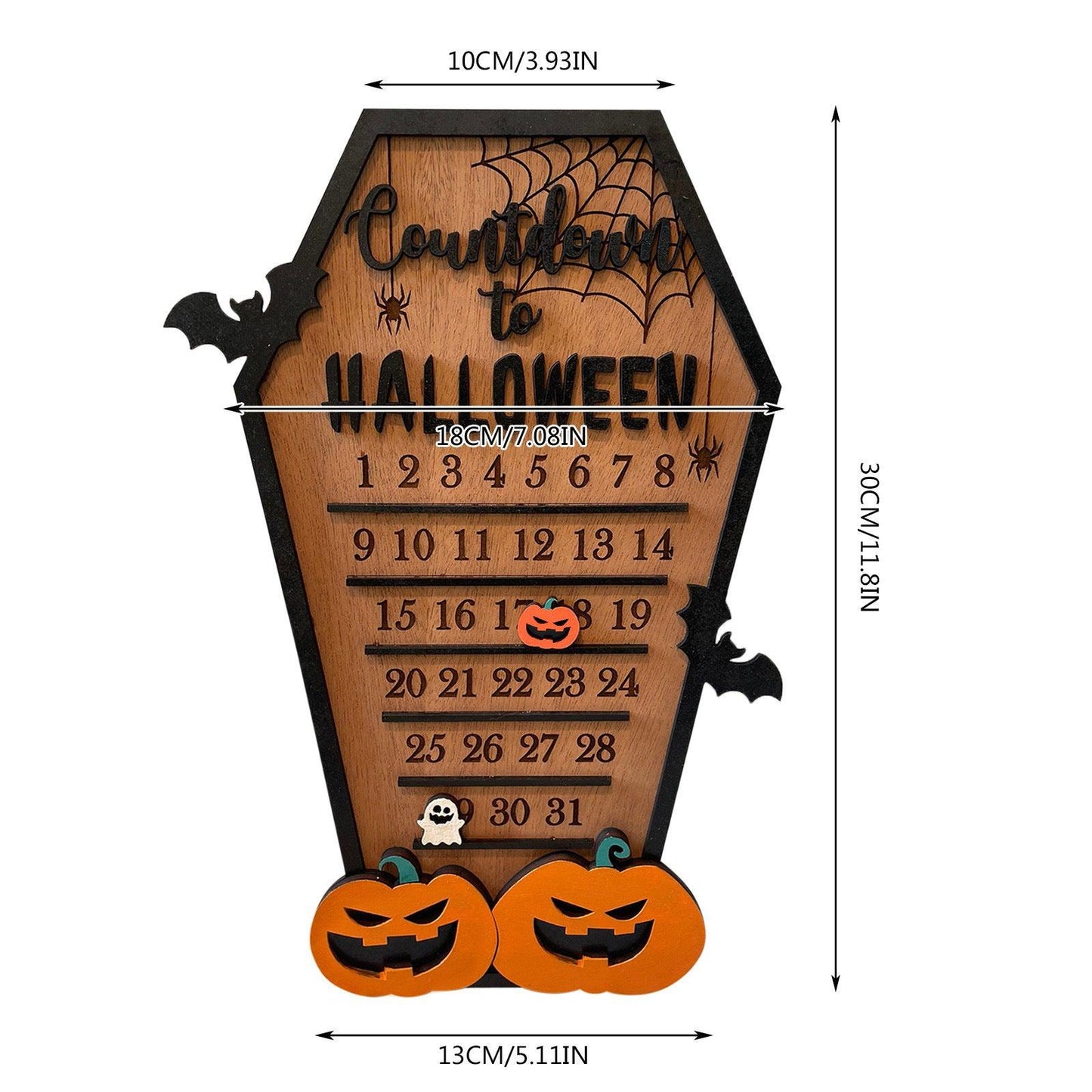 Enchanting Wooden Halloween Calendar