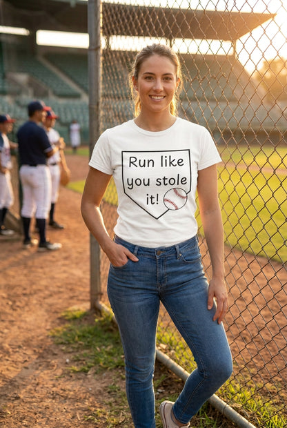 Run Like You Stole It Baseball Graphic Tee
