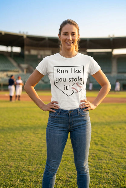 Run Like You Stole It Baseball Graphic Tee