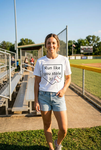 Run Like You Stole It Baseball Graphic Tee